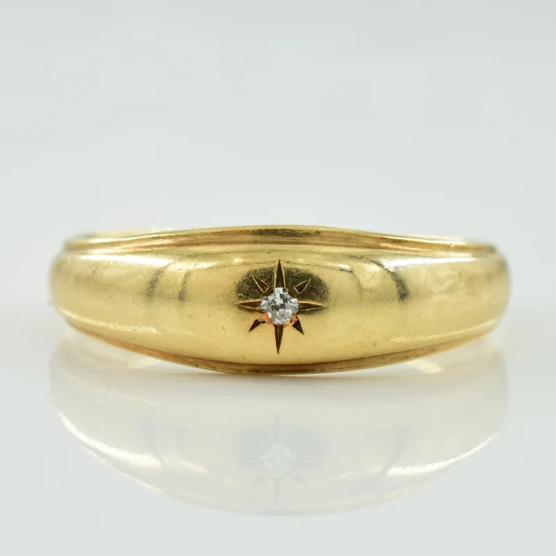 Single Stone Starburst Ring | 0.02ct | SZ 10 |