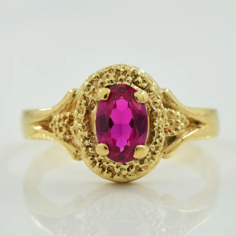 Synthetic Ruby Ring | 0.50ct | SZ 5 |