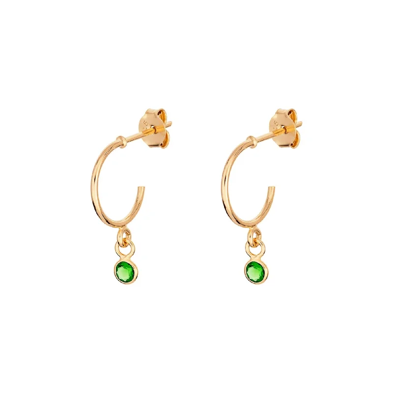 stud earrings for women -Hoop Earrings - Sterling Silver Gold Plated