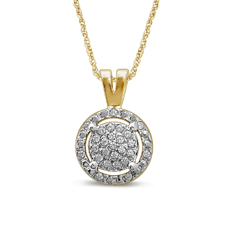 pendant necklaces for women -Martina 9ct Yellow Gold 0.10ct Diamond Pendant