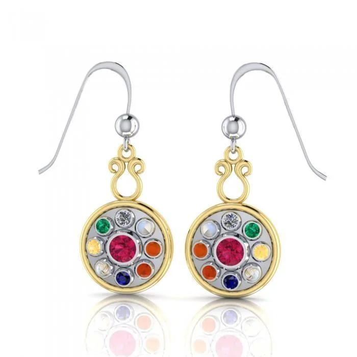 women’s silver drop earrings -Ketu Moon's South Node Earrings MER1342