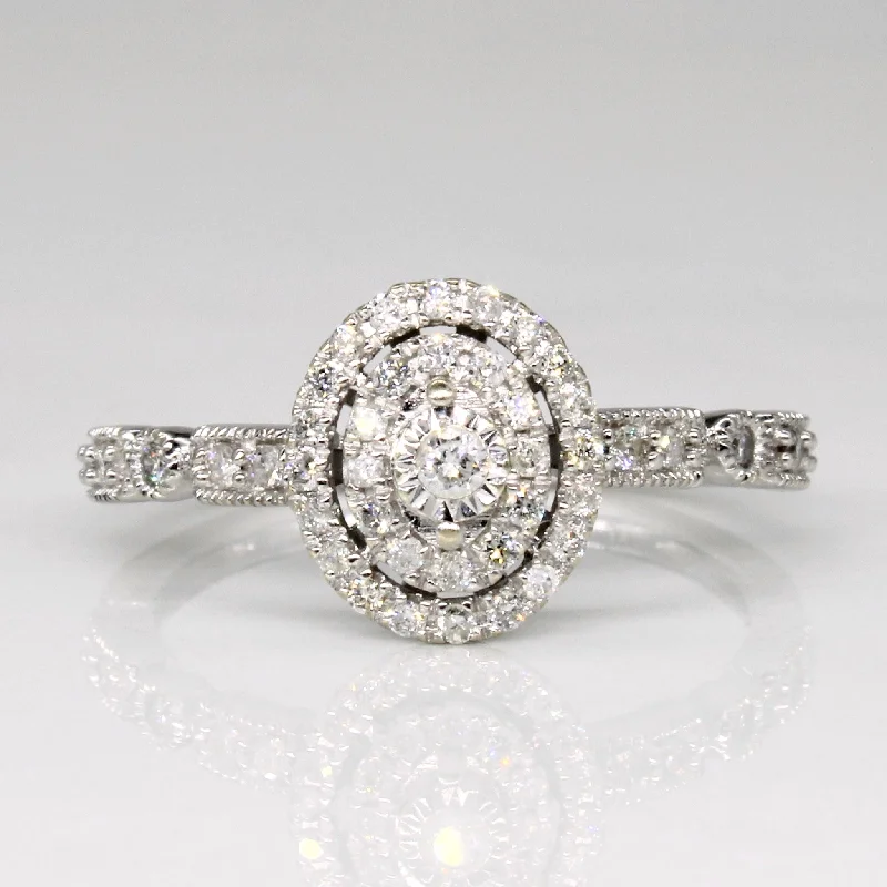 Diamond Cluster Set Ring | 0.25ctw | SZ 6.75 |