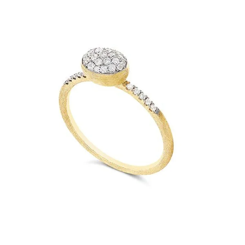 heart-shaped diamond engagement rings -NANIS DANCING IN THE RAIN ELITE 18K YELLOW GOLD DIAMOND RING - SZ 7