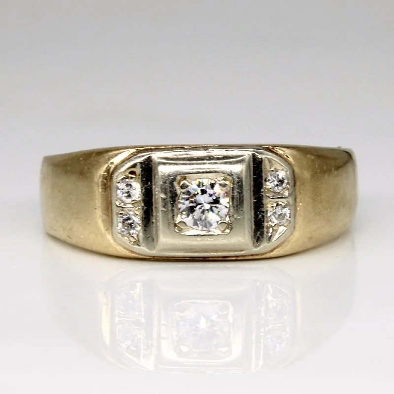 Flush Set Diamond Ring | 0.19ctw | SZ 10.5 |