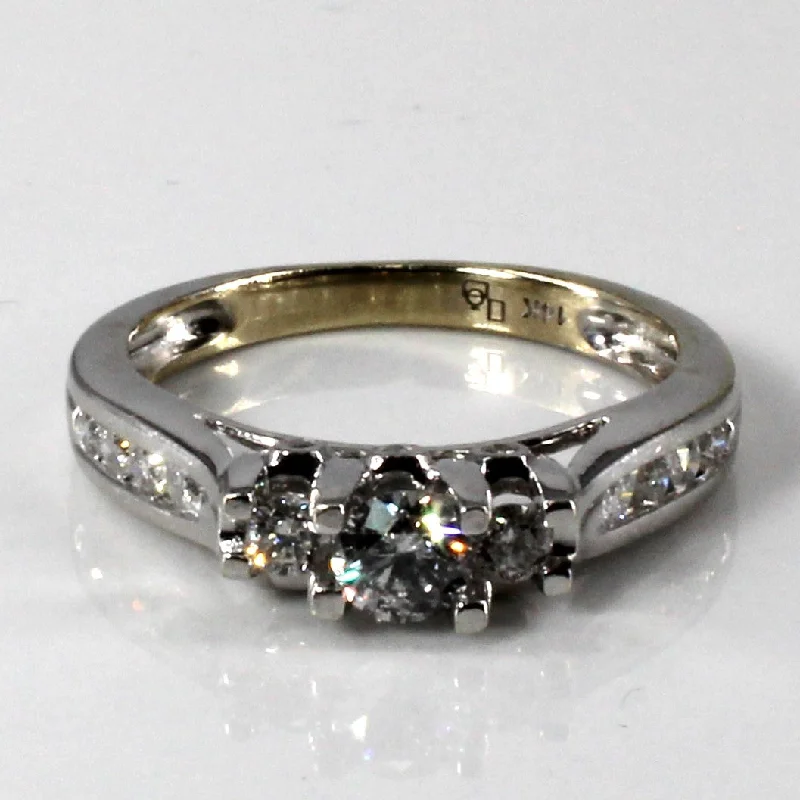 Three Stone Diamond with Accents Ring | 0.40ctw | SZ 5 |