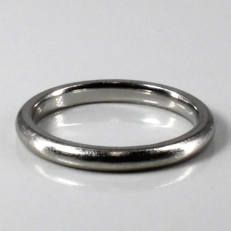 Plain Platinum Wedding Band | SZ 6.5 |