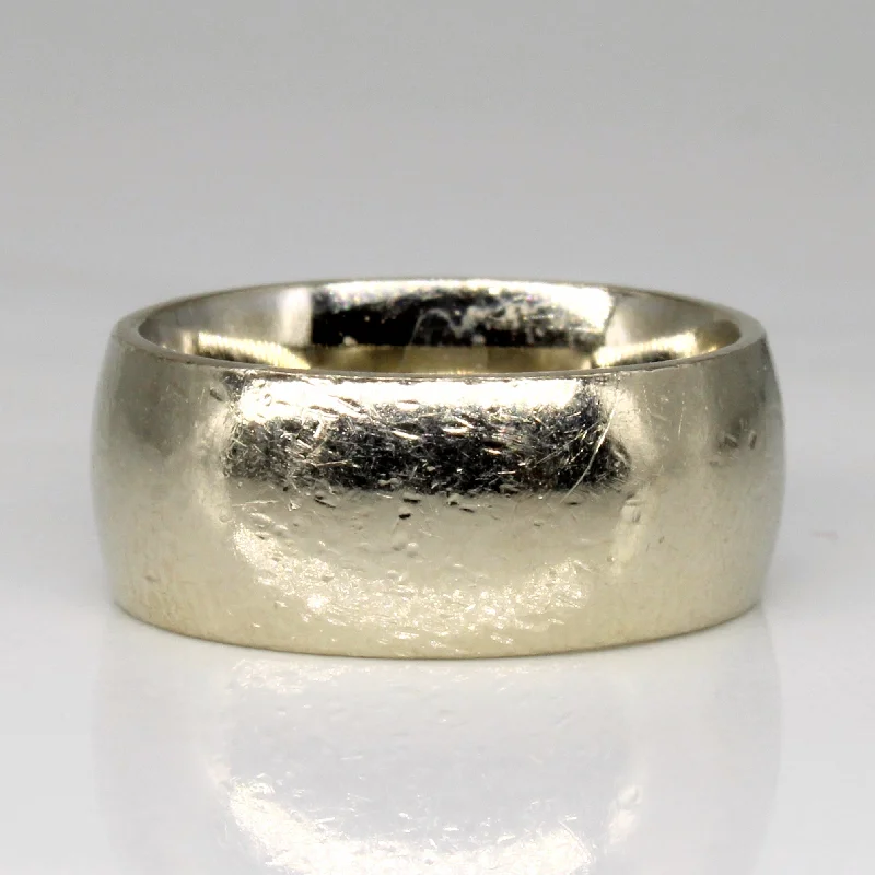 14k White Gold Wide Band | SZ 5.25 |