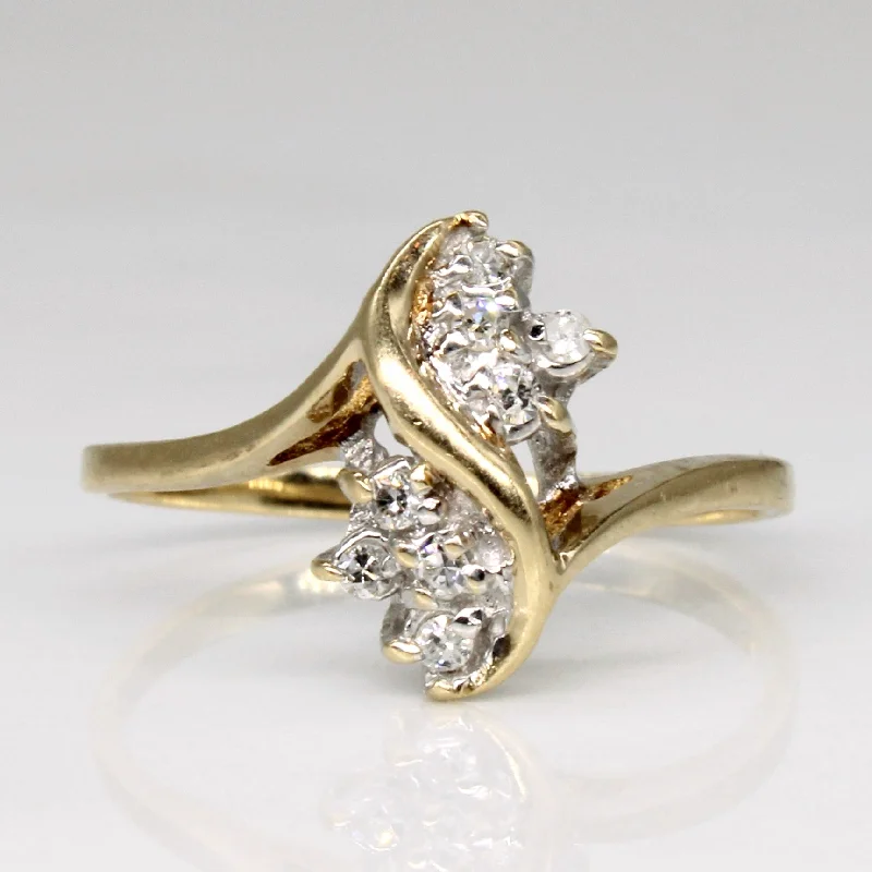 Diamond Bypass Ring | 0.04ctw | SZ 5 |