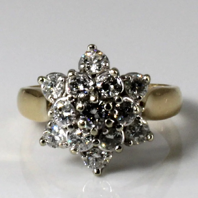 Cluster Diamond Cocktail Ring | 1.00ctw | SZ 6 |