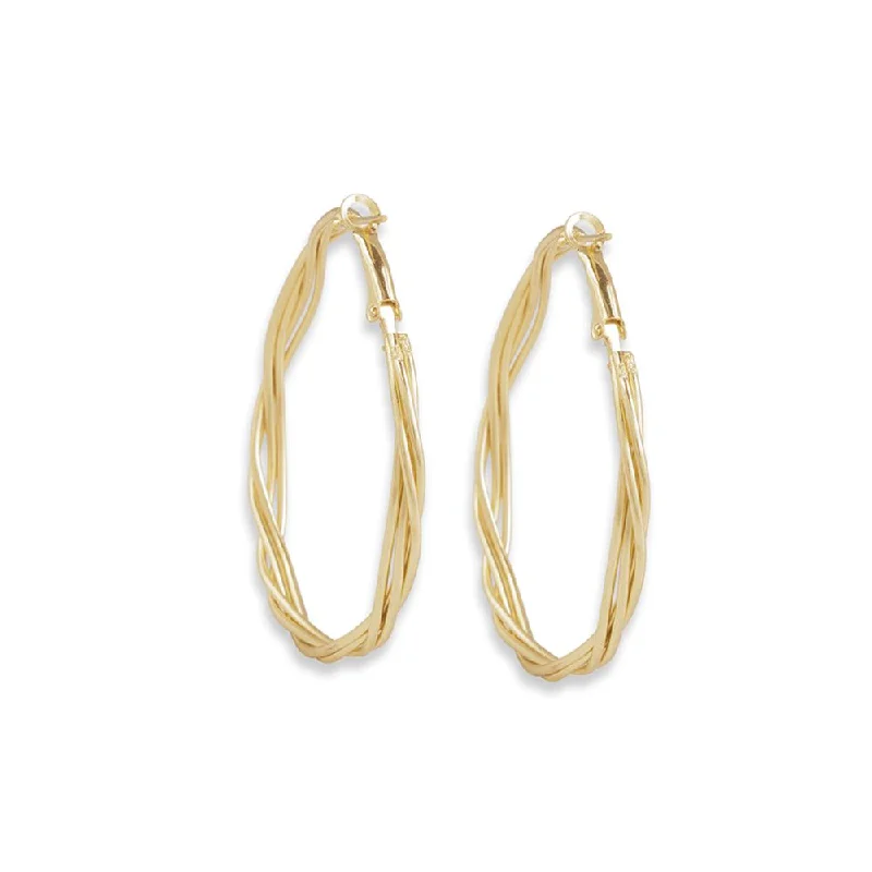 geometric earrings for women -Outlier Hoop Earring