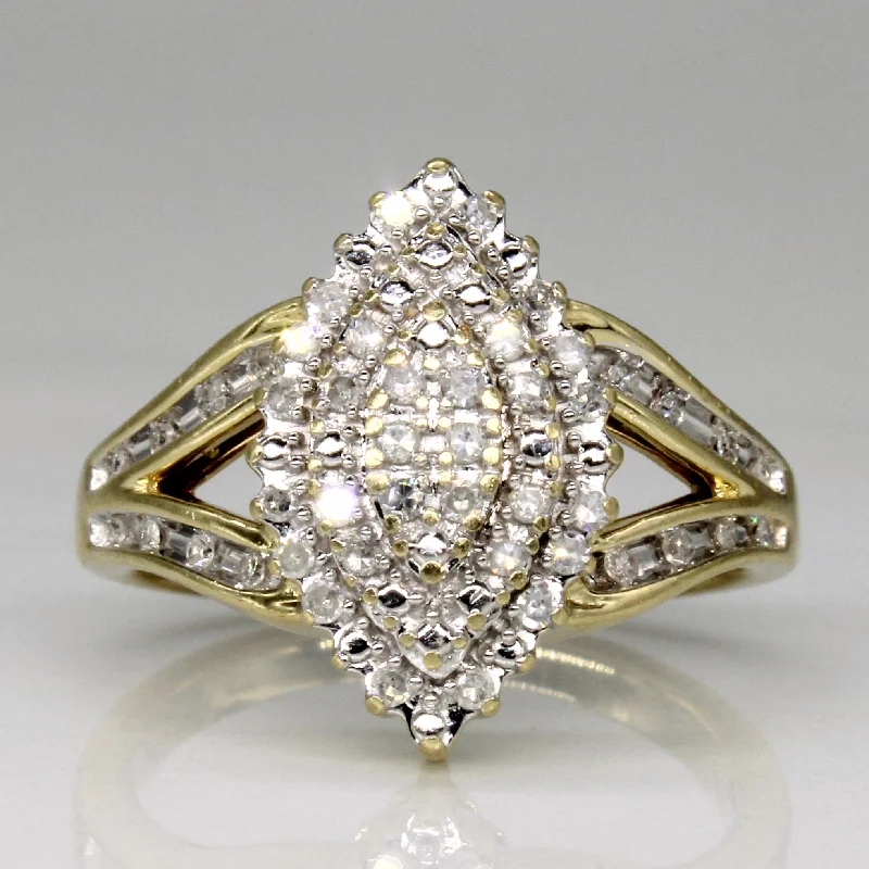 Cluster Set Diamond Cocktail Ring | 0.23ctw | SZ 6.75 |