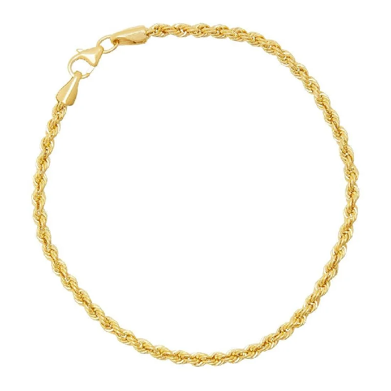 elegant heart-shaped necklaces for women -Rope Necklace 45cm in 9ct Yellow Gold Silver Infused