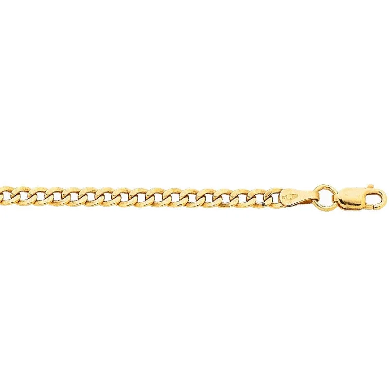 silver pendant necklaces for women -9ct Yellow Gold Curb Chain Necklace 50cm