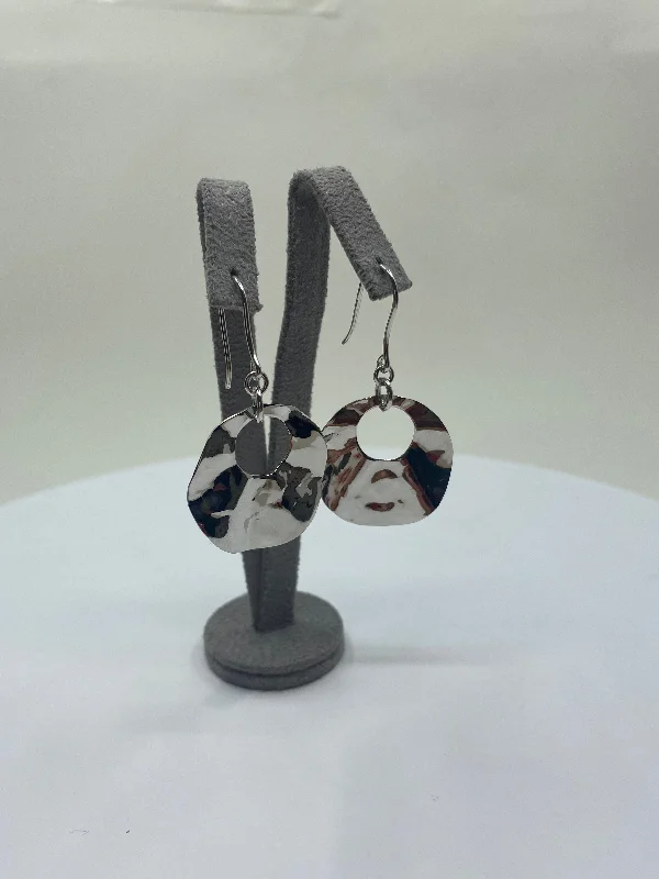 statement earrings for women -Simple Drop Earrings - Sterling Silver