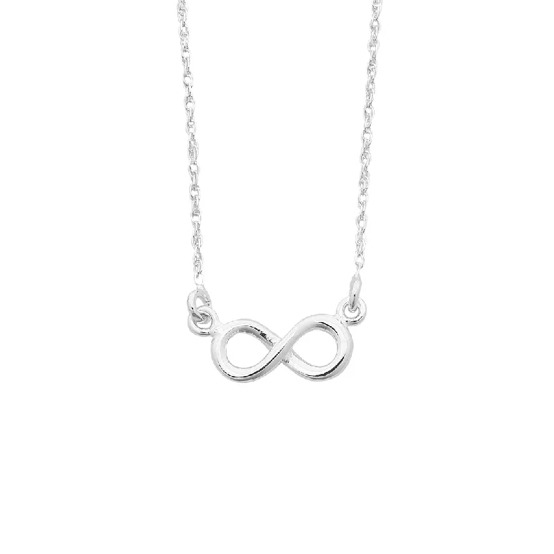 matching necklaces for women -Sterling Silver Small Infinity Necklace 45cm