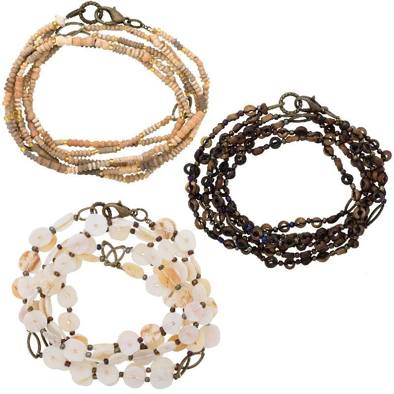 gemstone charm bracelets -Muse Y Necklace & Wrap Bracelet