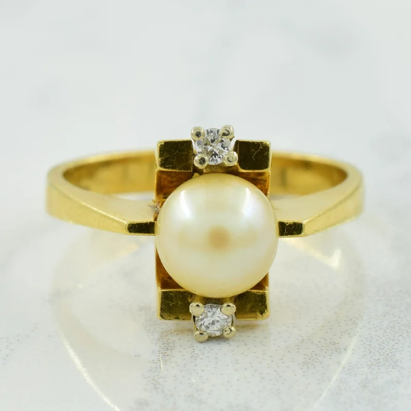 Pearl & Diamond Ring | 2.60ct, 0.06ctw | SZ 8 |