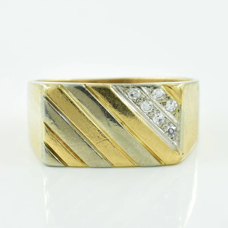 Two Tone Diamond Ring | 0.06ctw | SZ 8 |