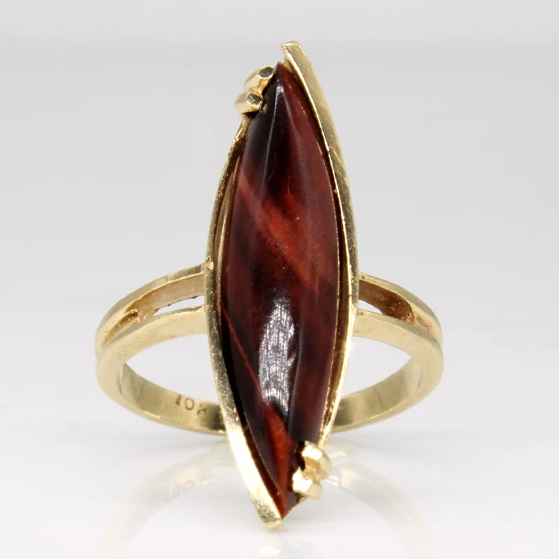 Red Tiger's Eye Cocktail Ring | 4.00ct | SZ 6.25 |