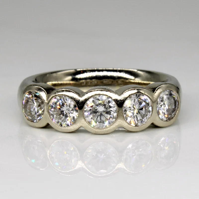 Bezel Set Diamond Ring | 1.57ctw | SZ 7 |