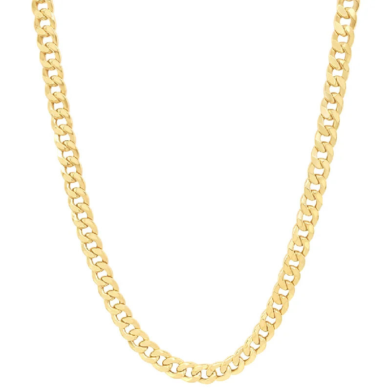 matching necklaces for couples -9ct Yellow Gold Curb Necklace Chain