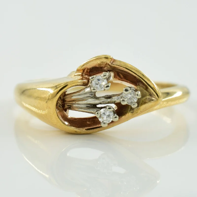 Three Stone Diamond Ring | 0.05ctw | SZ 6.25 |