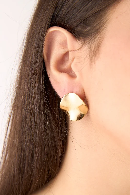 creative earrings for women -Hammered Discs