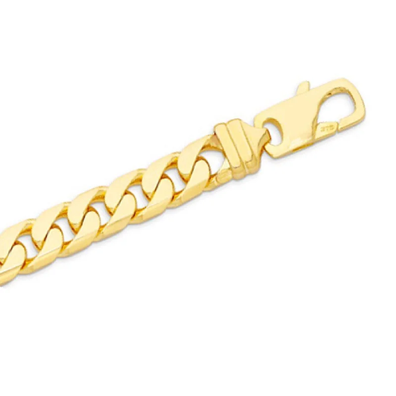 unique charm necklaces for women -9ct Yellow Gold Flat Curb Necklace