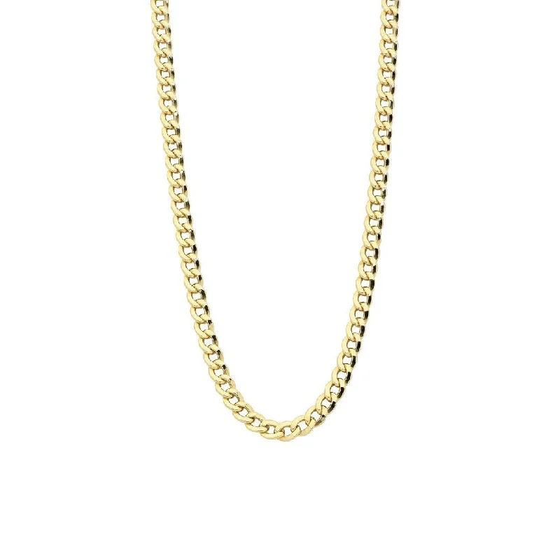 bridal necklaces for women -9ct Yellow Gold 50cm Open Curb Chain Necklace