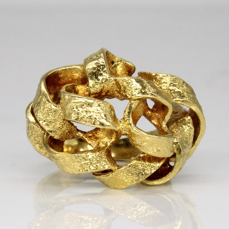 18k Yellow Gold Cocktail Ring | SZ 4.5 |