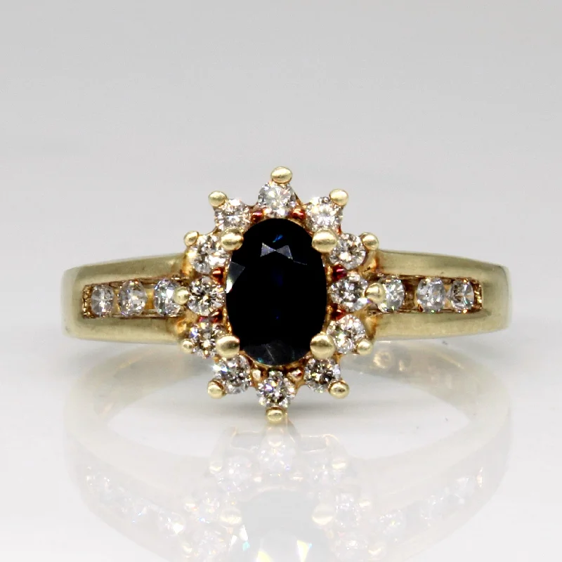 Sapphire & Diamond Cocktail 10k Ring | 0.50ct, 0.25ctw | SZ 5.75 |