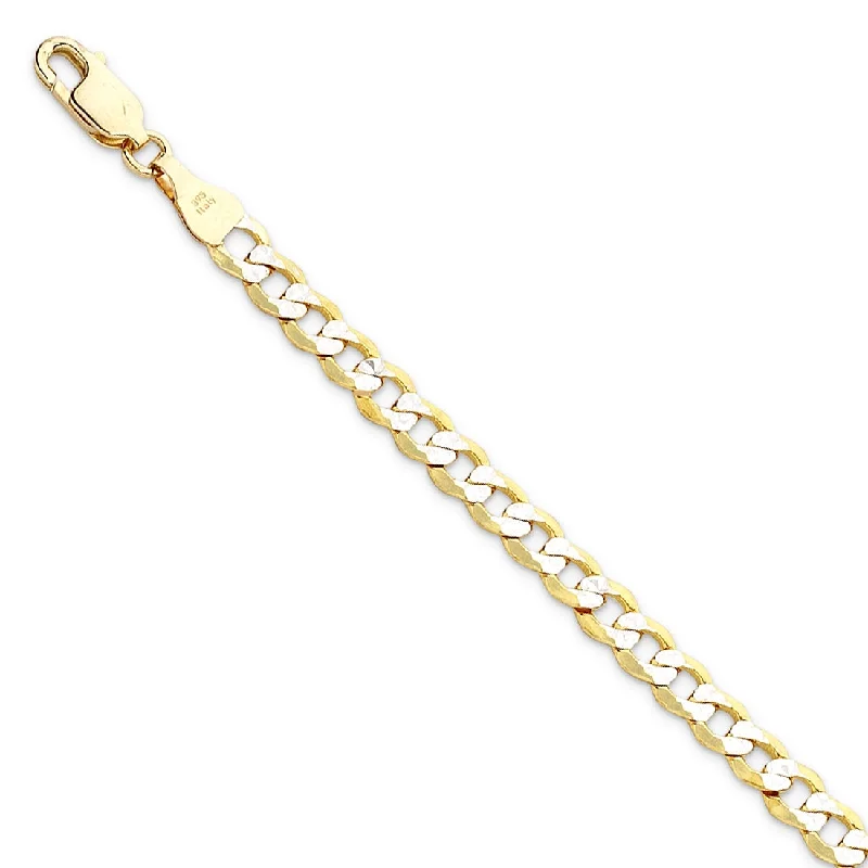 designer name necklaces for women -9ct Two Tone Silver Infused Curb Necklace