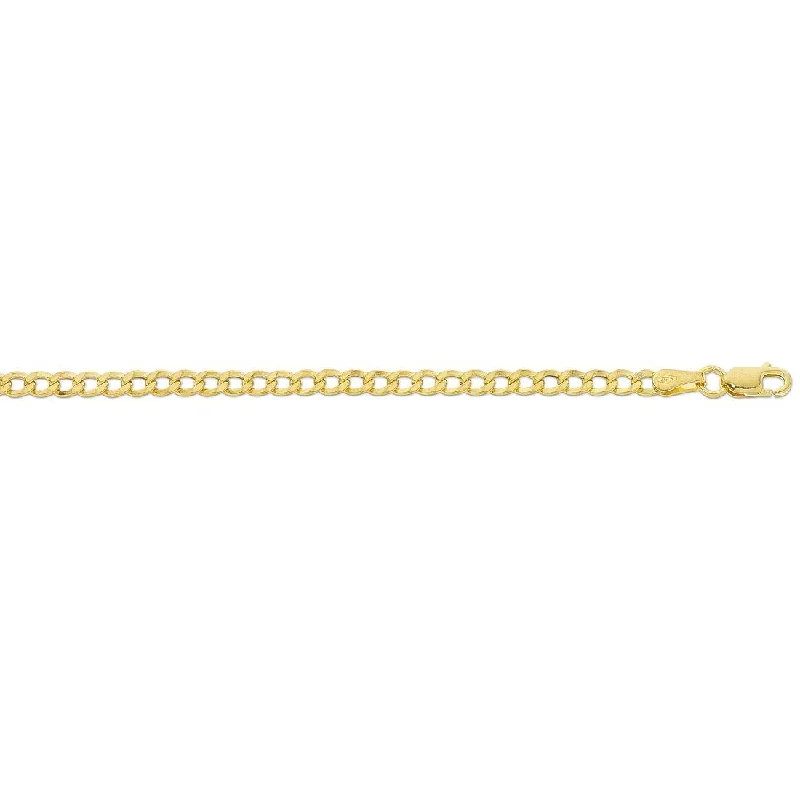 stylish necklaces for women -9ct Yellow Gold 55cm Curb Chain Necklace