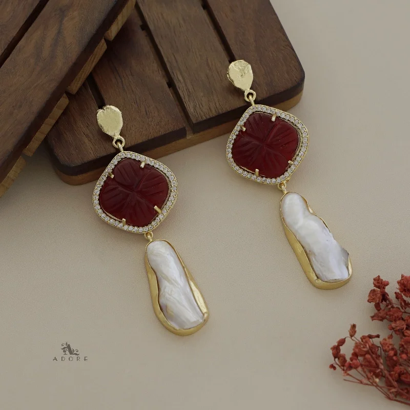 pearl earrings for women -Keima Baroque Earring