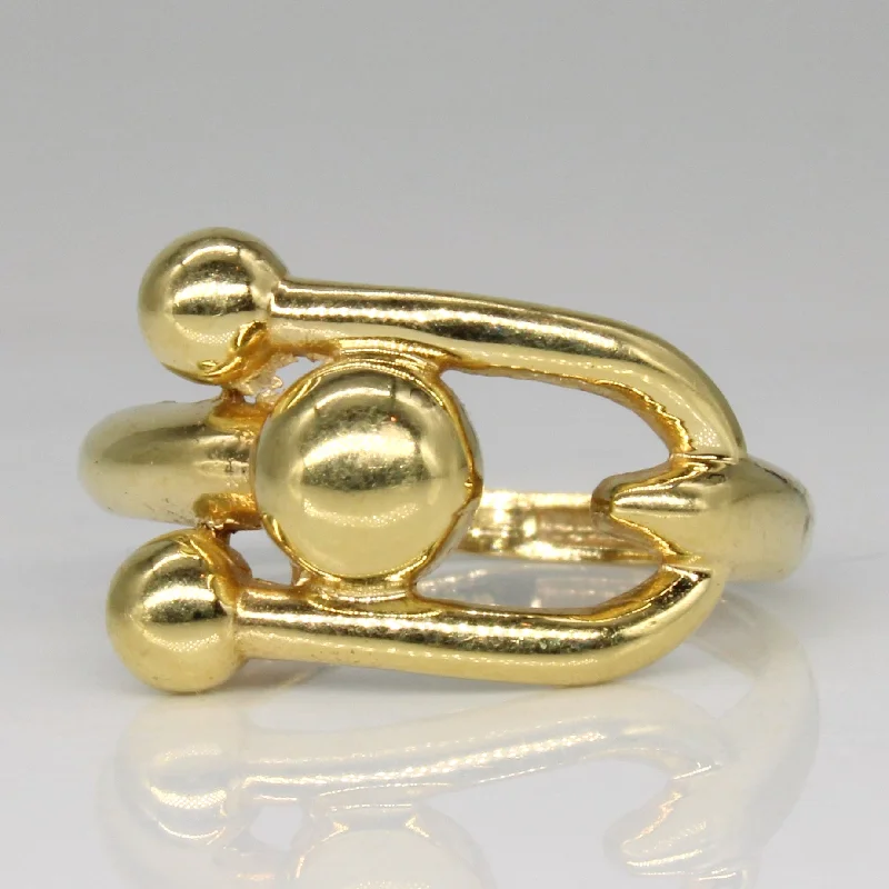 18k Yellow Gold Link Ring | SZ 6.75 |