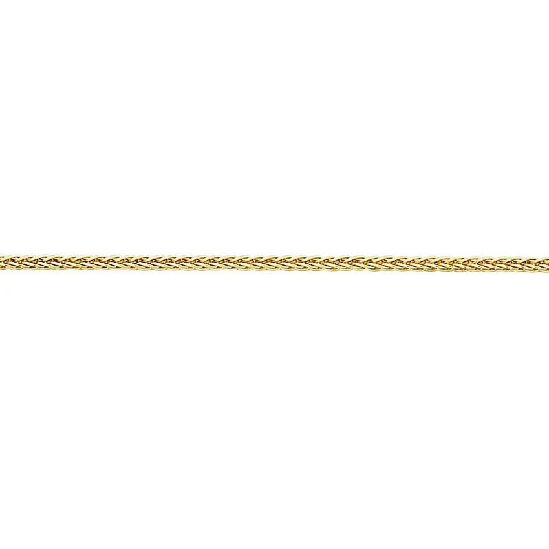 minimalist gold necklaces for women -9ct Yellow Gold Diamond Cut Wheat Necklace