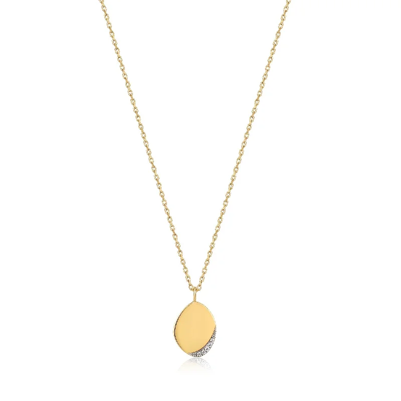 classic necklaces for women -Ania Haie 14kt Gold Magma Diamond Pendant Necklace