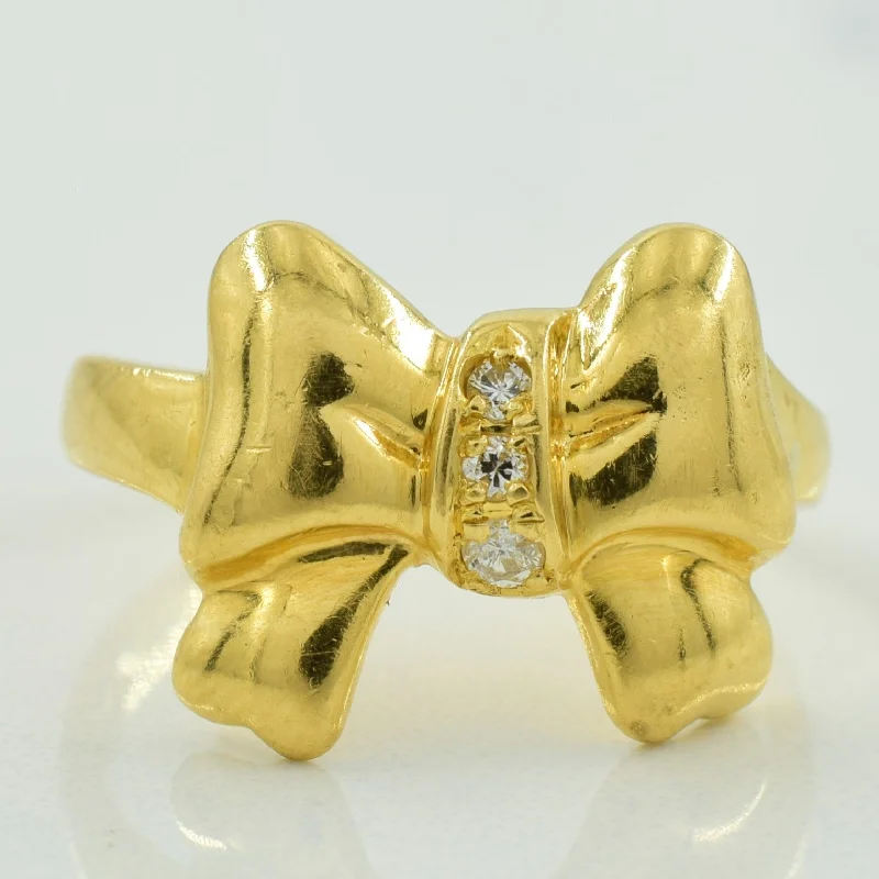 Diamond Bow Ring | 0.05ctw | SZ 5.5 |