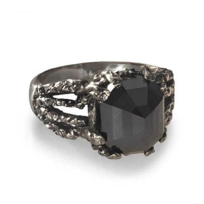 affordable diamond engagement rings -Black Diamond Ring