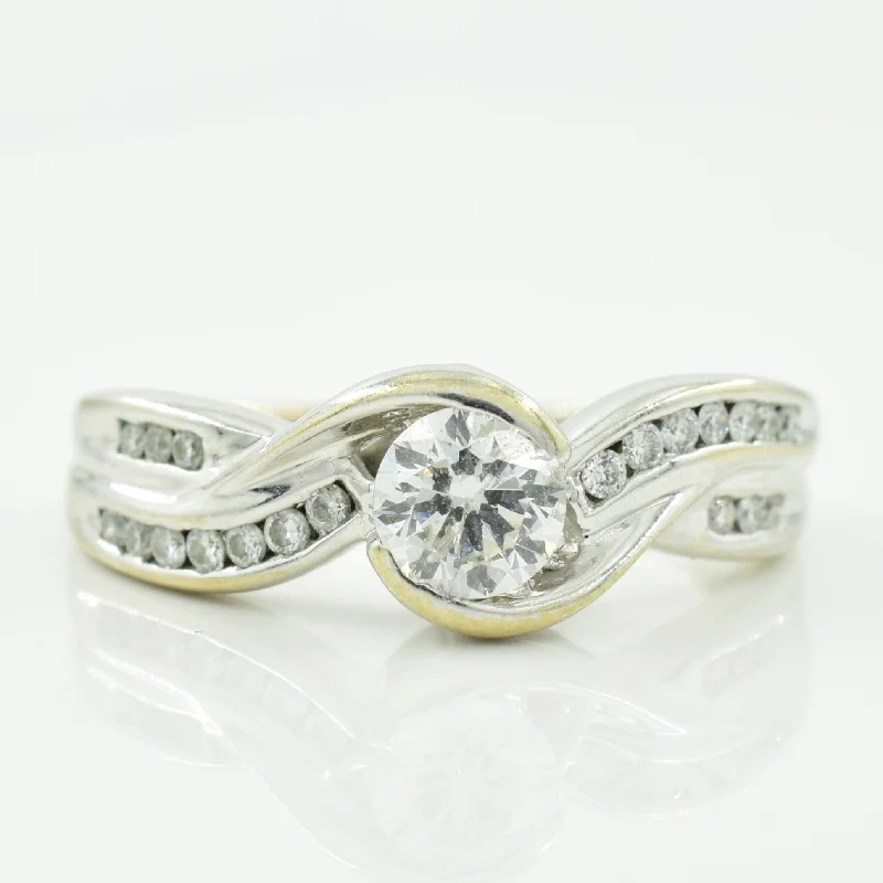 Bypass Diamond Engagement Ring | 0.52ctw | SZ 6 |