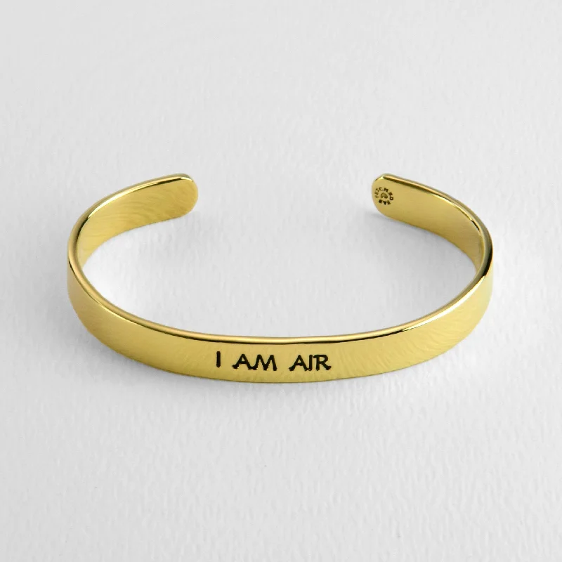 elegant bracelets for women -I Am Air Astrology Cuff Bracelet