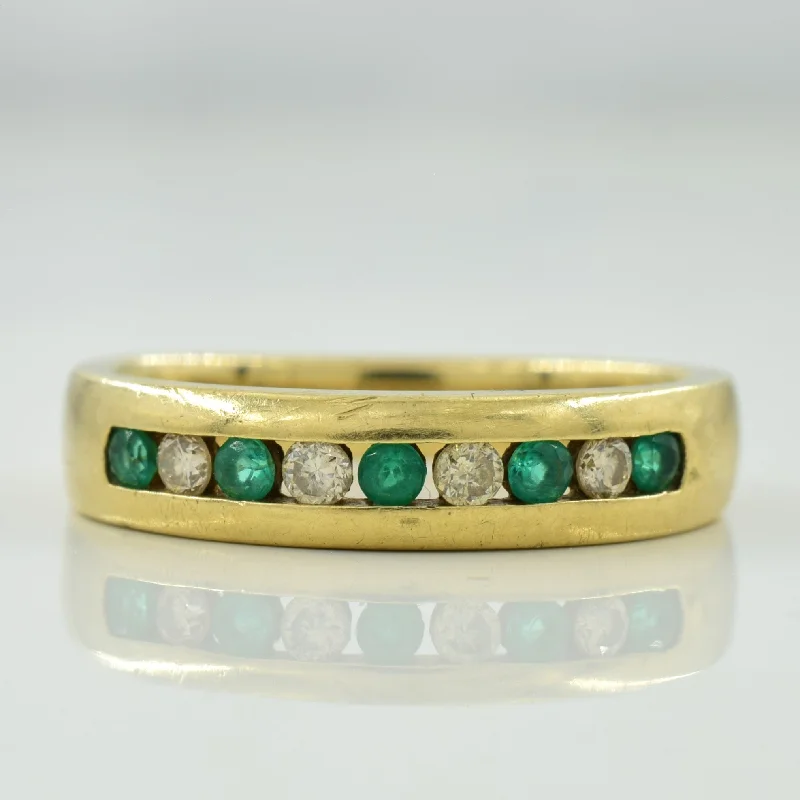 Emerald & Diamond Ring | 0.12ctw, 0.10ctw | SZ 6.5 |