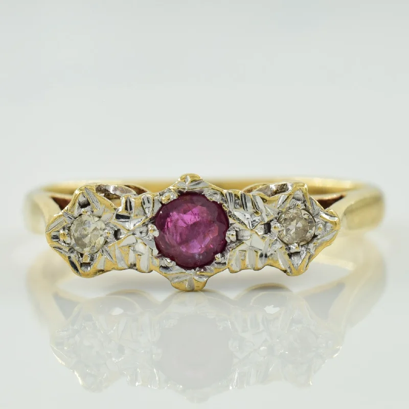 1977 Birmingham Ruby & Diamond Ring | 0.18ct, 0.04ctw | SZ 7 |