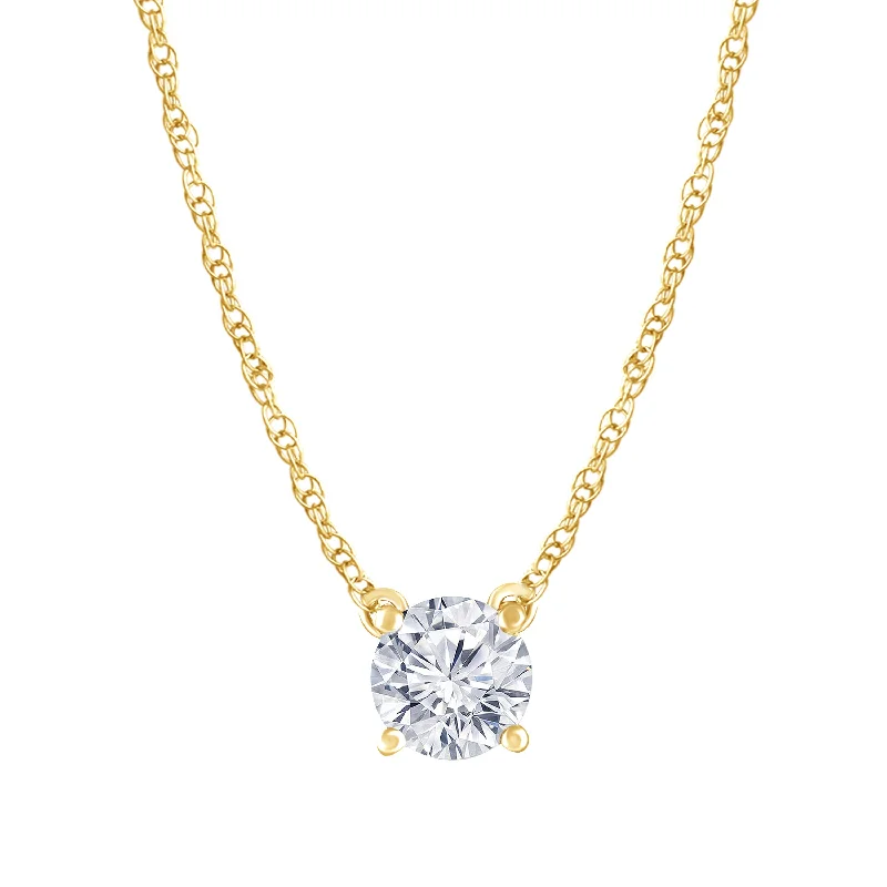 adjustable necklaces for women -Meera 1/2ct Soliatire Laboratory Grown Diamond Necklace