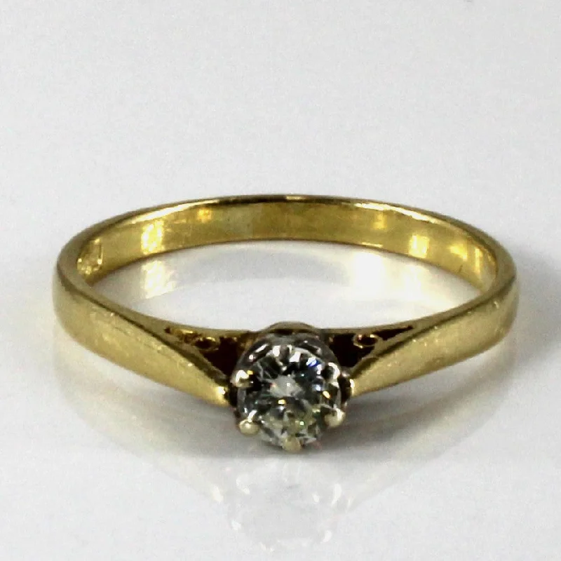 Vintage Solitaire Diamond Ring | 0.21ct | SZ 6 |