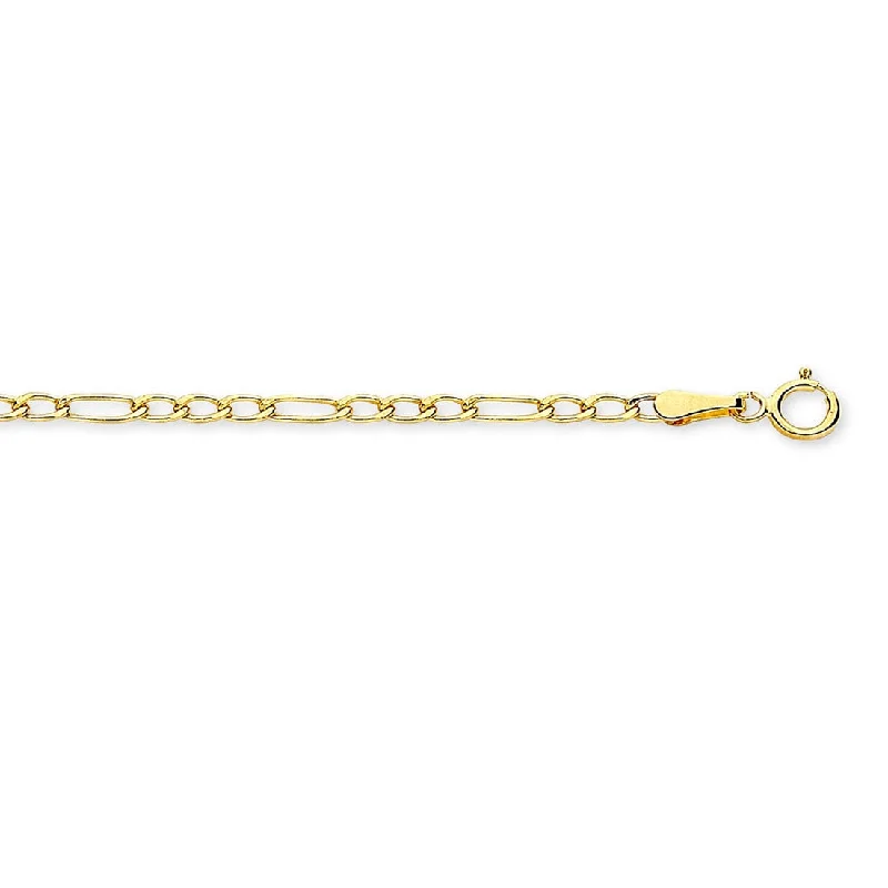 stylish chain necklaces for women -9ct Yellow Gold Figaro Link 50cm Necklace