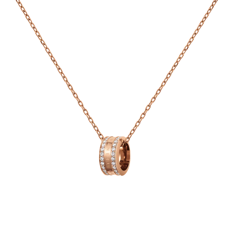 sparkling crystal necklaces for women -Daniel Wellington Elan Lumine Necklace Rose Gold