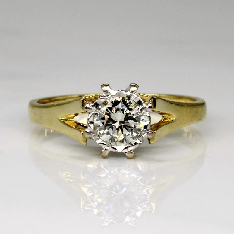 1979 Birmingham Cathedral Set Diamond Engagement Ring | 0.37ct | SZ 5.5 |