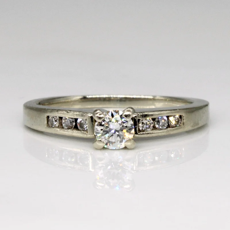 Cathedral Set Diamond Engagement Ring | 0.30ctw | SZ 5.75 |