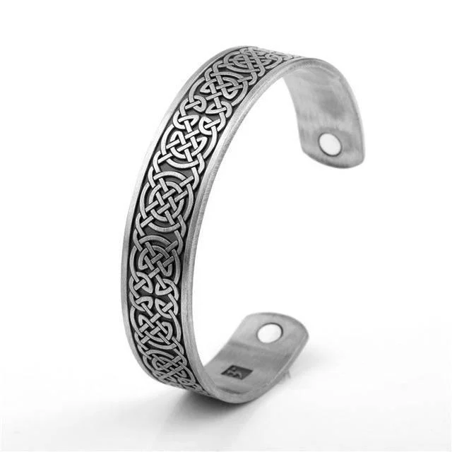 unique bangles for women -Antique Celtic Cuff Bangle - Luck Knot